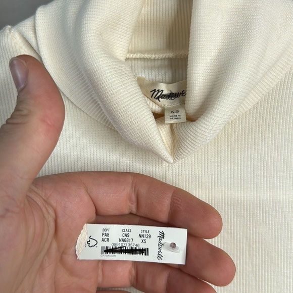 Madewell Turtleneck Long-Sleeve Tee in Antique Cream - Picture 7 of 9